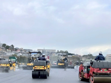 日本製鉄鞘ヶ谷グラウンド舗装工事（2025年3月）