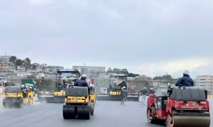 日本製鉄鞘ヶ谷グラウンド舗装工事（2025年3月）